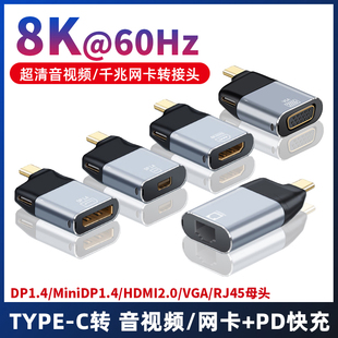 C公转HDMI2.0母miniDP高清4K转接头8K雷电3适用于华为三星华硕苹果笔记本电脑投屏连接电视转换器 尚优琦TYPE