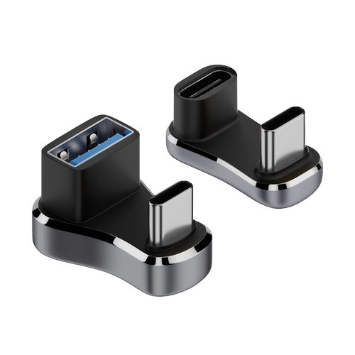 尚优琦TYPE-C转USB转接头USB3.2Gen2公对母转公10G高速U型弯头适用Steam Deck掌机手平板笔记本电脑OTG转换器