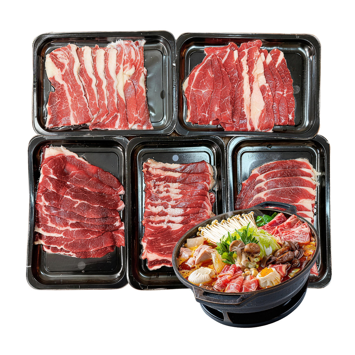 佳吉诚品原切牛肉片150g*5盒谷饲牛胸肉涮烤片108元