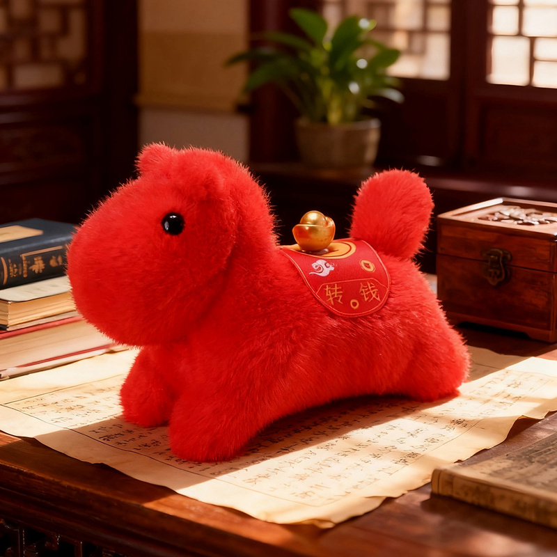 拉线赚钱马玩偶小挂件马年吉祥物