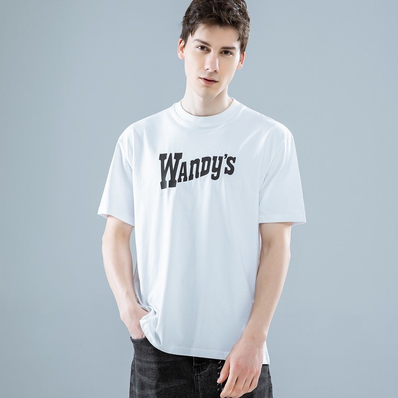 白色短袖t恤男宽松圆领上衣2021春季新款休闲印花体恤男韩版潮流|msdalam kategori Pakaian Lelaki, baju-T - dari Buy2taobao.com untuk memberikan perkhidmatan ejen Taobao profesional membeli