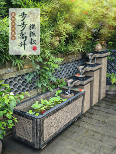 汉云堂庭院碧秀流水摆件室外大鱼池循环水景观招财水景喷泉鱼缸