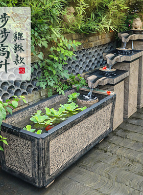 汉韵堂庭院貔貅流水摆件户外大型鱼池循环水造景招财水景喷泉鱼缸