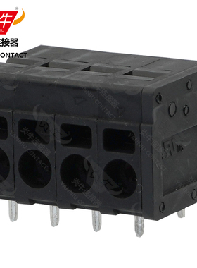 黑色YN271R/DG/KF205R/SPT2.5炎牛PCB接线端子5.0mm弹簧凤凰端子
