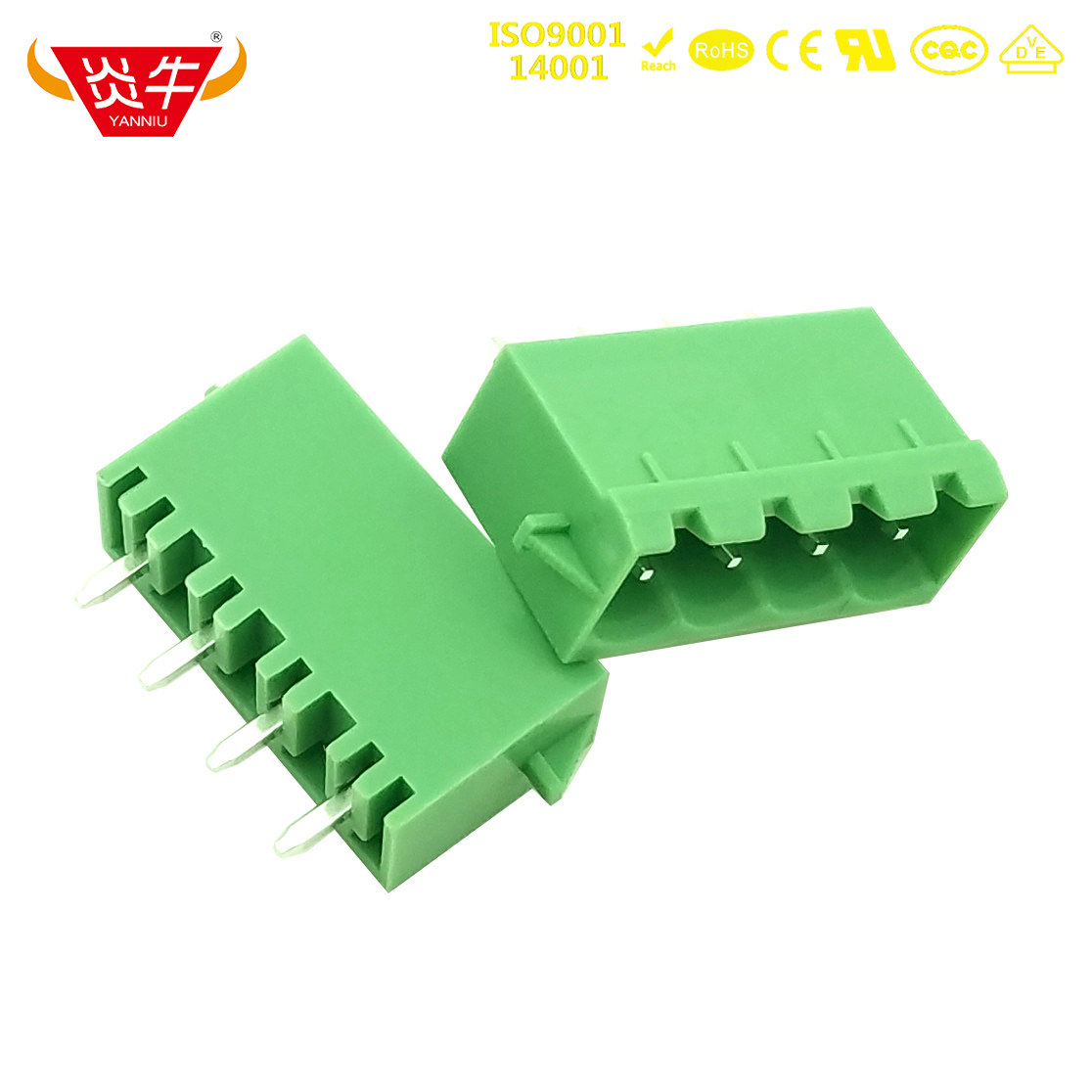 5.08mm插拔式PCB接线端子KF2EDGVG/MSTBVA2.5-G连接器接插件凤凰