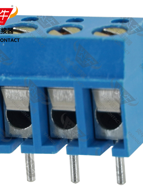 YN300炎牛PCB接线端子5.0mm螺钉式凤凰端子KF/DG蓝色接线柱连接器