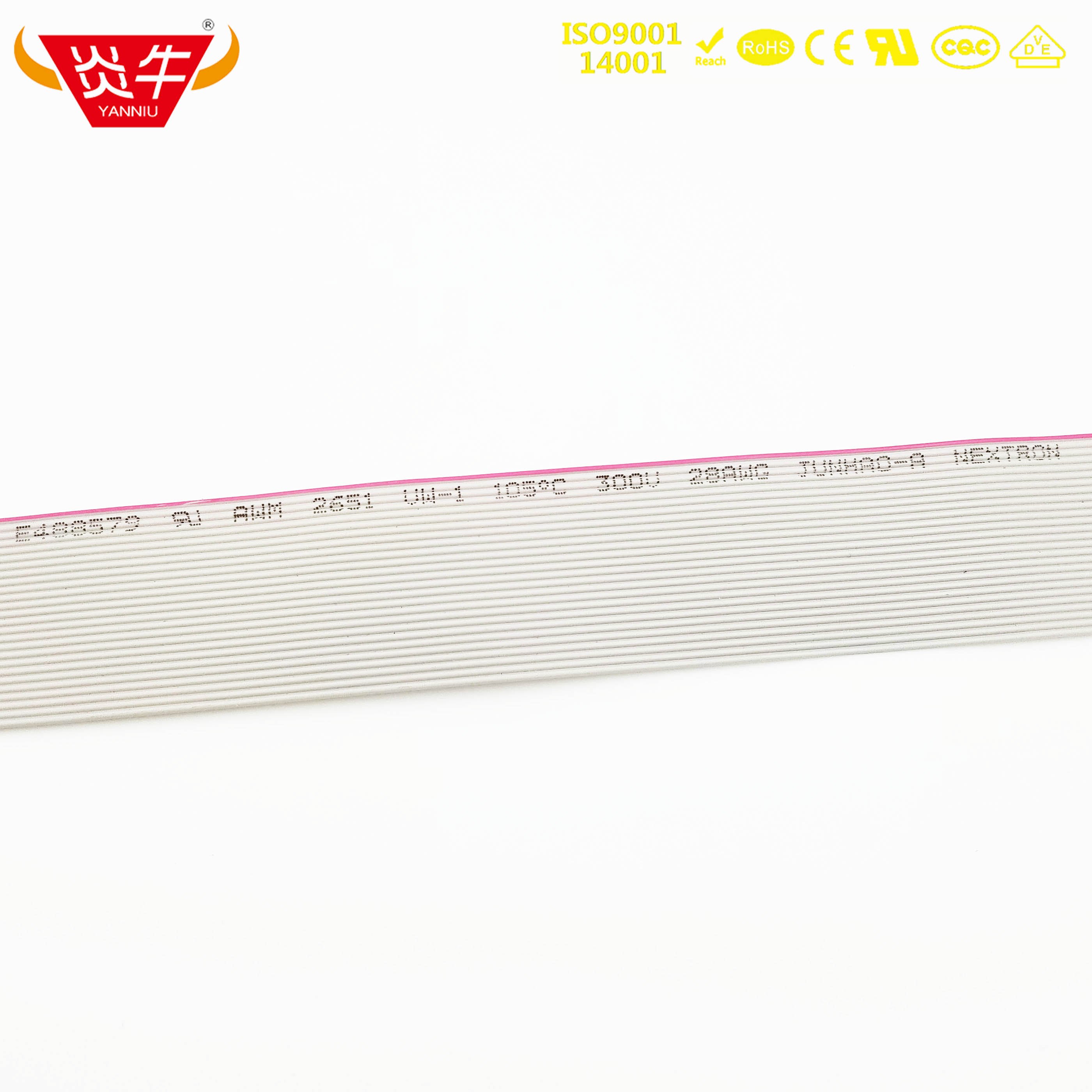 1.27mm正凌Nextron牛角插座26P灰排28AWG线7股0.127镀锡铜丝2651
