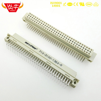 Nextron正凌精工64P欧式插座364弯孔板对板连接器710-3100-1364-R