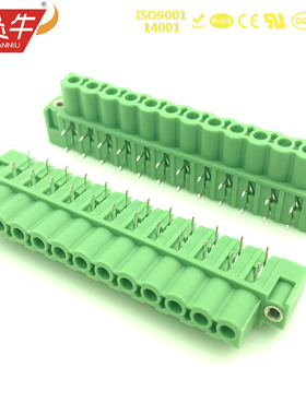 5.0mm凤凰防触电插拔式PCB接线端子KF2EDGAM/IC2.5-GF接插件