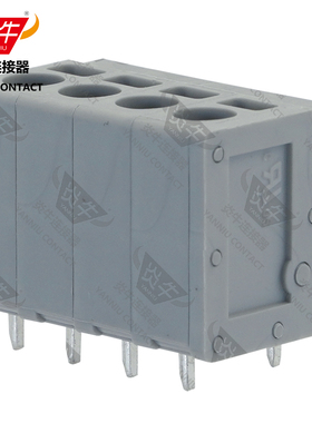 灰色YN271V/DG/KF205V/SPT2.5炎牛PCB接线端子5.0mm弹簧凤凰端子