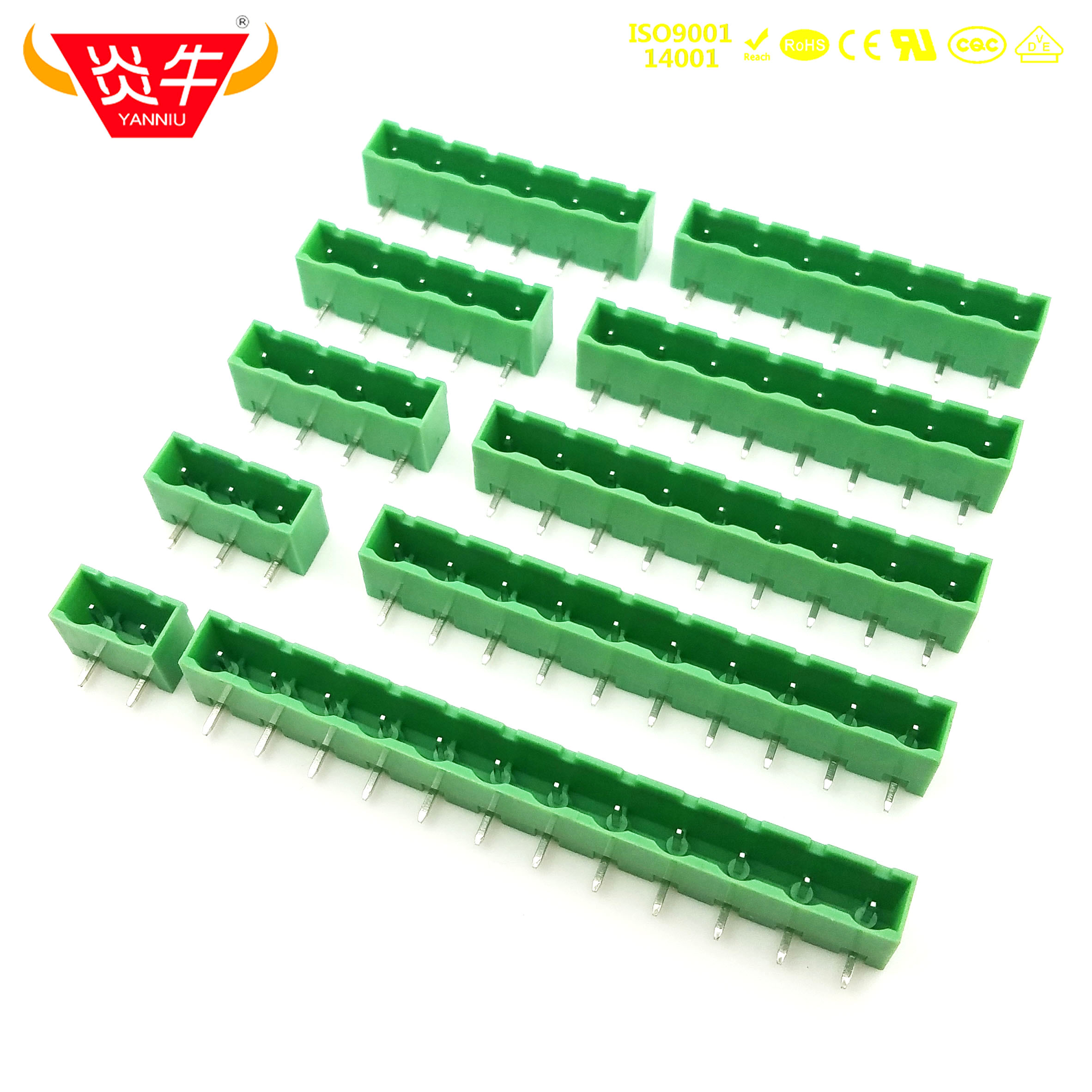 7.5mm插拔式PCB接线端子台KF2EDGRC/GMSTBA2,5-G凤凰接线柱接线排