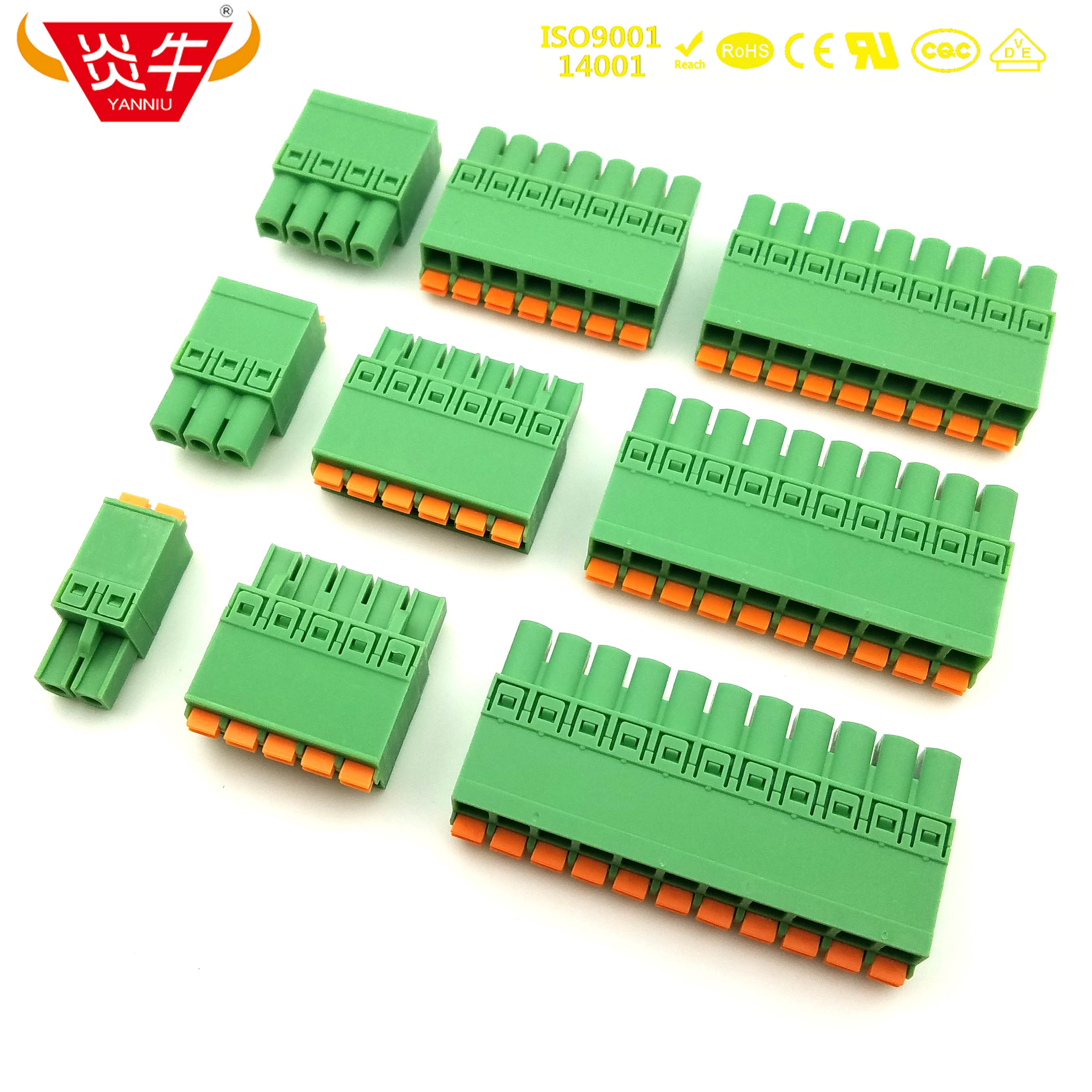5.0mm弹簧快速插拔式接线端子