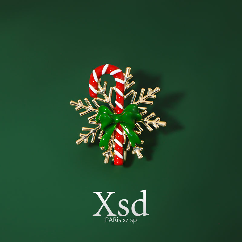 圣诞节雪花魔法棒胸针高档女新款个性胸花蝴蝶结别针西装毛衣配饰