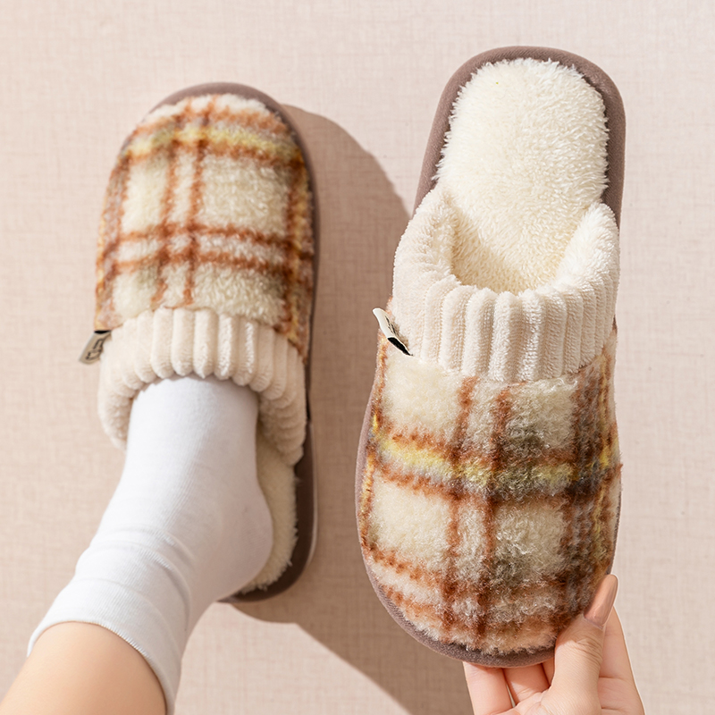 棉拖鞋女士秋冬季2025新款室内家居家用保暖毛毛绒月子厚底防滑男