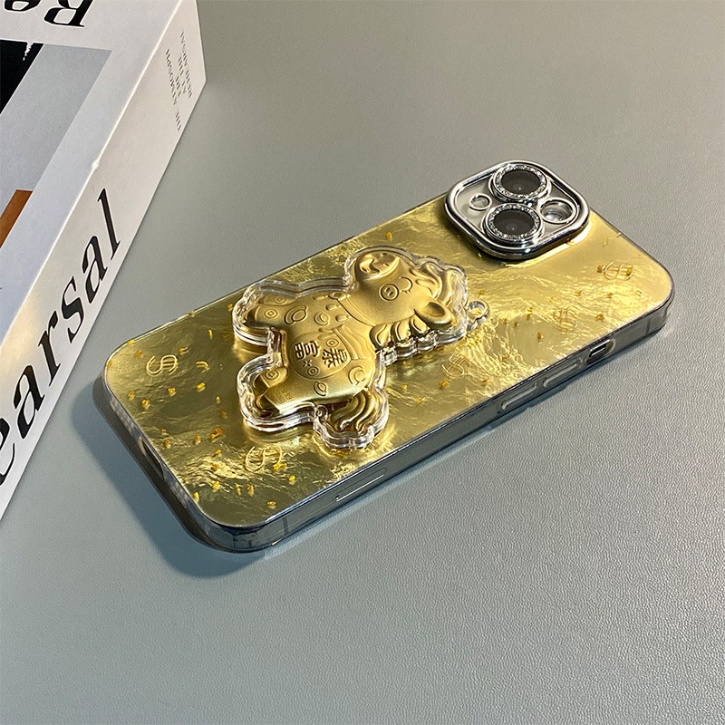 手机壳冰川纹金箔2026马上暴富