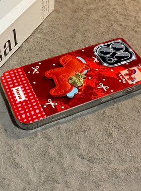 2026马上有钱适用oppofindx9plus手机壳k13turbopro卡通k3s皮质k12x小马findx8s+新年x7ultra红色k11十0pp0女