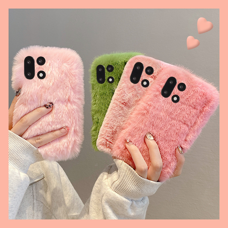 毛绒兔毛适用oppo一加ace6手机壳1+15秋冬简约0pp0纯色十oneplus毛茸茸十五冬天保暖毛毛绒毛新款全包防摔女p