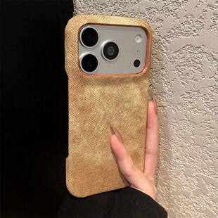 浅黄色牛仔纹适用三星a91手机壳a90磨砂a82a70复古a81a55晕染a52s水墨a05s简约a20e硅胶a10s软壳a16十galaxy