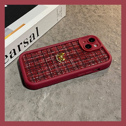 红色金属小马适用小米红米note15pro+手机壳noto14卡通13por立体12turbo带11t挂绳10新年9秋冬8小香风redmi女