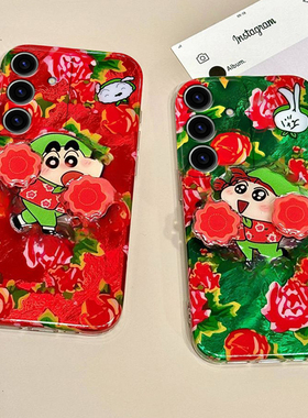 适用三星s23ultra手机壳s24plus东北s21fe二人转s10+蜡笔小新s22红色s20新年note10蛇年s9本命s8十noto20过年