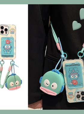 适用oppo一加ace6手机壳1+15卡通立体小丑鱼0pp0卡包十oneplus带钱包十五挂绳可斜挎插卡新款全包防摔保护套p