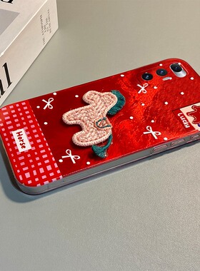 2026刺绣小马适用小米mixfold手机壳mixfold4新年mixfold3红色fold2本命年mixflip马年卡通mixflip2折叠屏女p