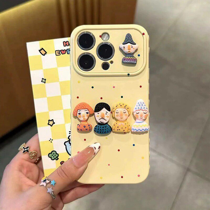 丑萌人偶适用苹果17手机壳iPhone16promax卡通15p