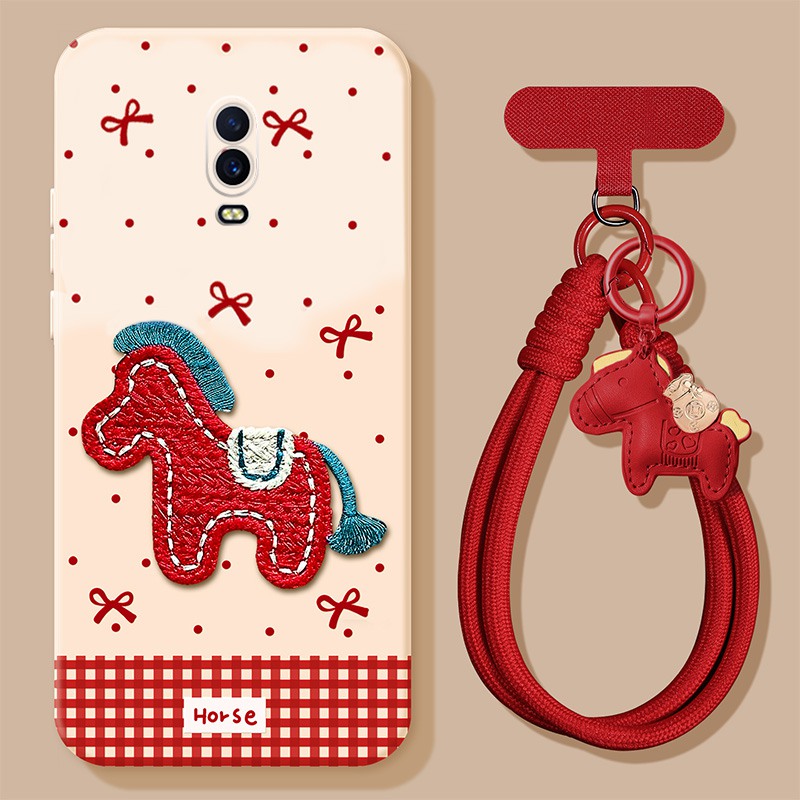 手机壳硅胶2026马年红色小马挂件