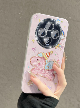 2026油画彩虹小马适用vivoy500pro手机壳y50m卡通y300pro+可爱y200i带y76s挂链y36t新年u3x红色y100十vivo女p