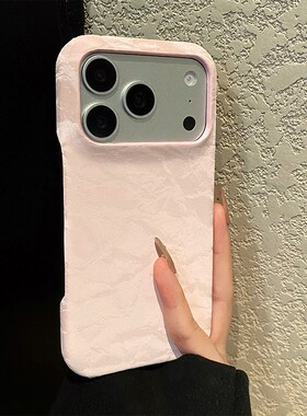 缎面纹理丝绒适用小米红米note15pro+手机壳noto14s中国风13r简约12turbo纯色turbo4樱花粉11t仿皮3十redmi女