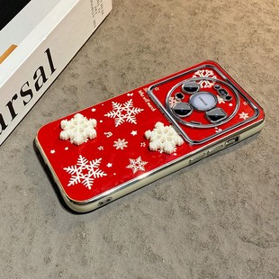 ins风2026立体雪花适用华为mate80promax手机壳mete70rs新年70air红色60pro 本命年50e马年40大视窗30十20女p