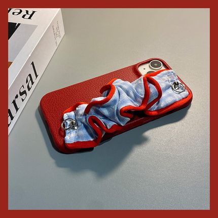 ins风红色腕带适用opporeno15pro手机壳reno14背带reon13斜挎12挂绳11新年10本命年9仿皮8皮纹7se硅胶6十oppo