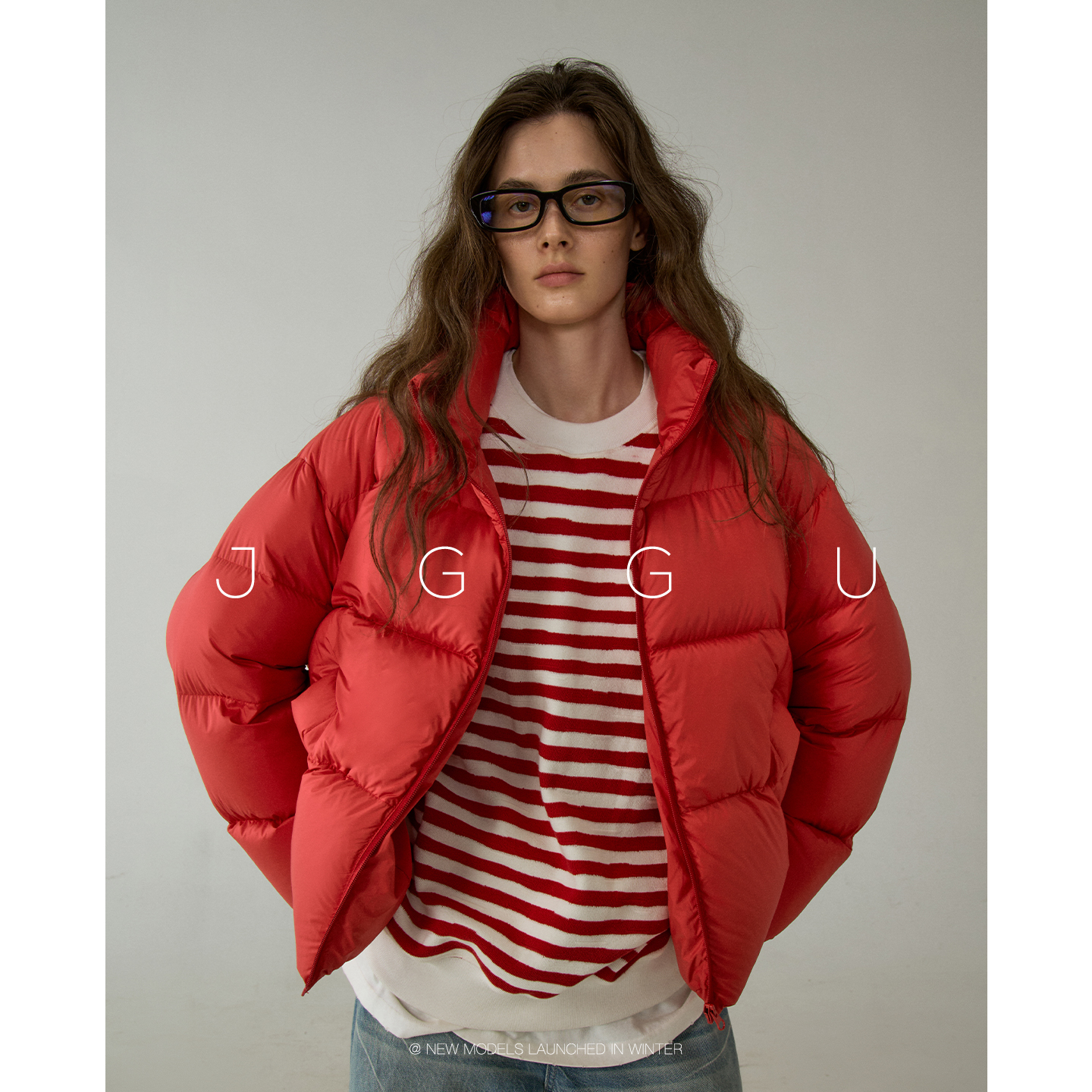 晶咕黑标JGGU【云朵泡芙】经典款立领短款羽绒服女冬季保暖面包服