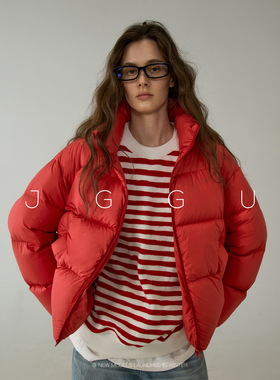 晶咕黑标JGGU【云朵泡芙】经典款立领短款羽绒服女冬季保暖面包服