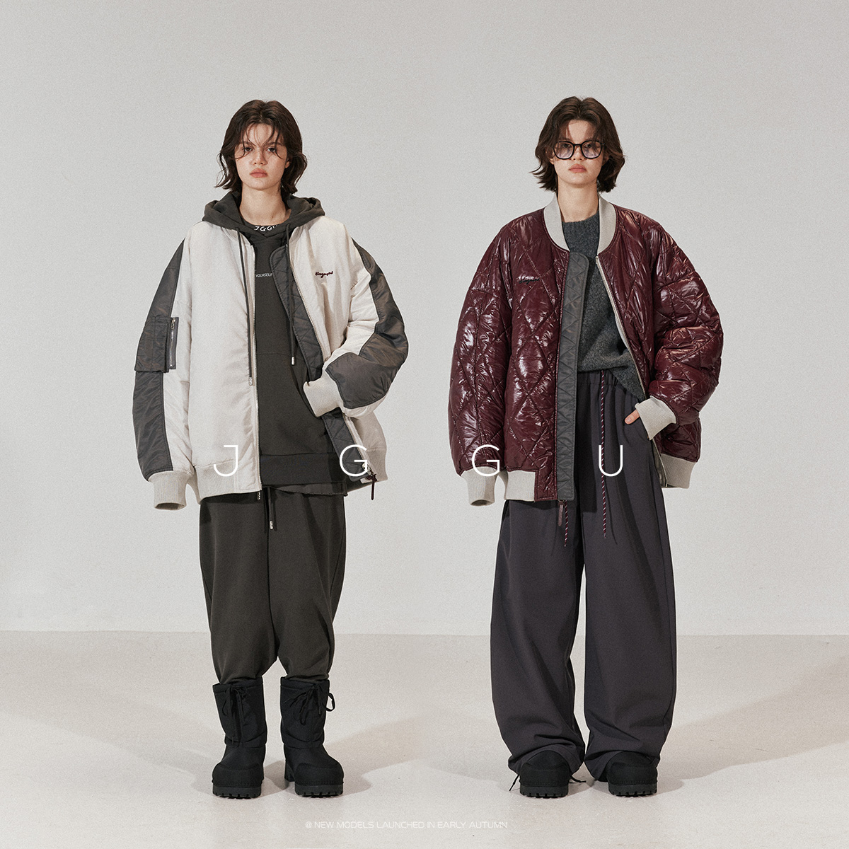 撞色拼接正反两穿棒球棉服