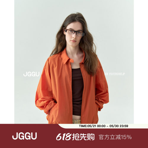 晶咕黑标JGGU【轻量防晒】经典宽松百搭哈灵顿凉感防晒夹克外套