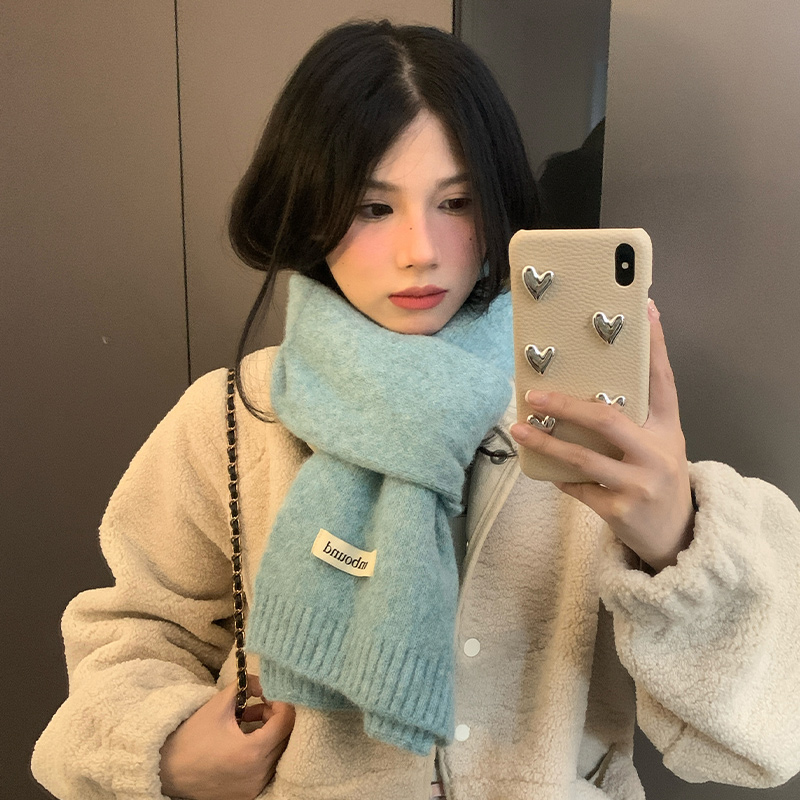 冬季韩版高级感围巾百搭小香风