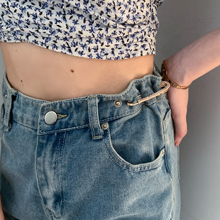 收腰神器腰带女士配牛仔裤 腰改小裙子夏季 配饰裤 饰胸针裤 带装 法式