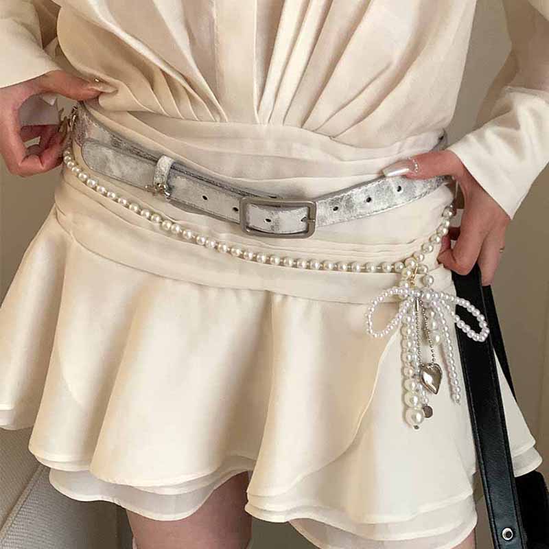 女蝴蝶结简约腰带收腰