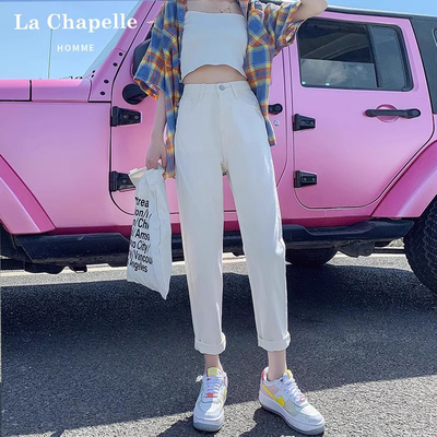 高端品牌白色不透肉牛仔裤赠运险