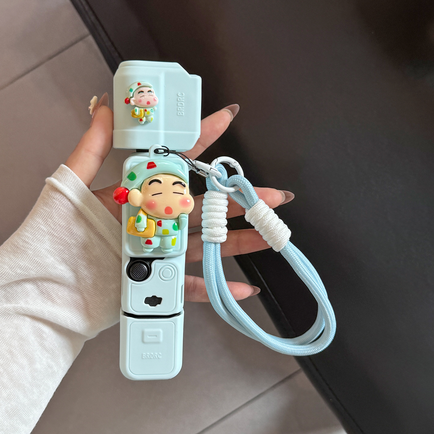 睡衣小新大疆保护壳pocket3保护套可爱硅胶外罩收纳云台相机挂绳