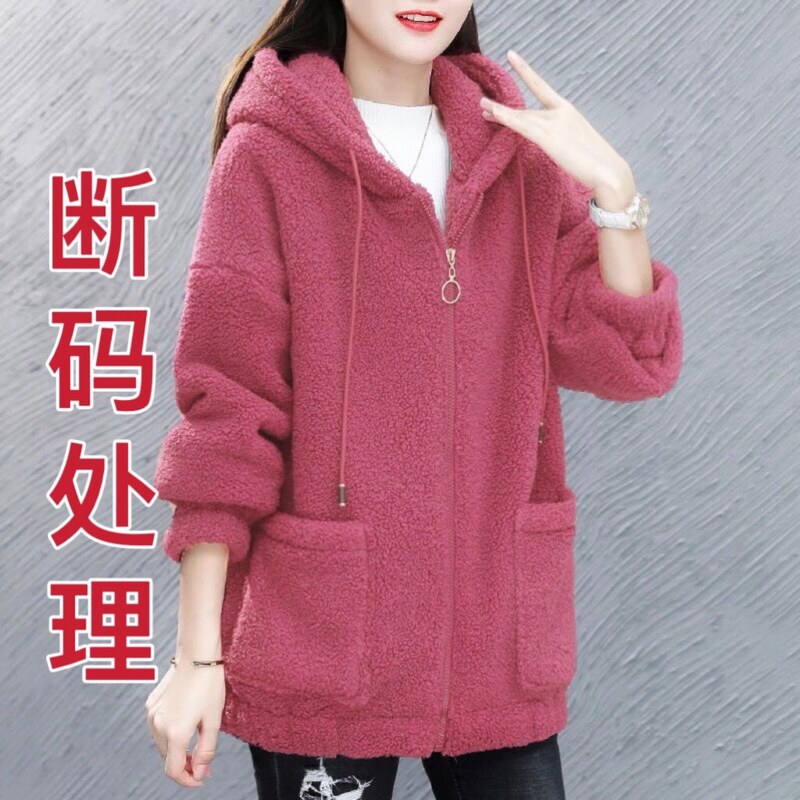 罩衣女加绒加厚小个子外穿冬天围裙法兰绒女士拉链加棉羽绒服烧饭