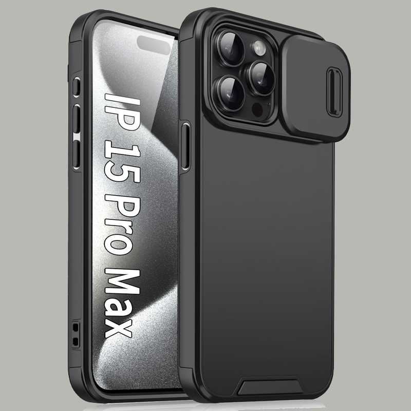 磨砂二合一镜头推窗适用苹果15promax手机壳镜头16pro保护壳14pro手机套硅胶软边13全包防摔12保护套简11滑盖