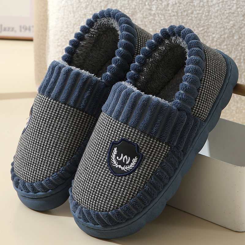 弘祥强保暖防滑厚底棉拖鞋