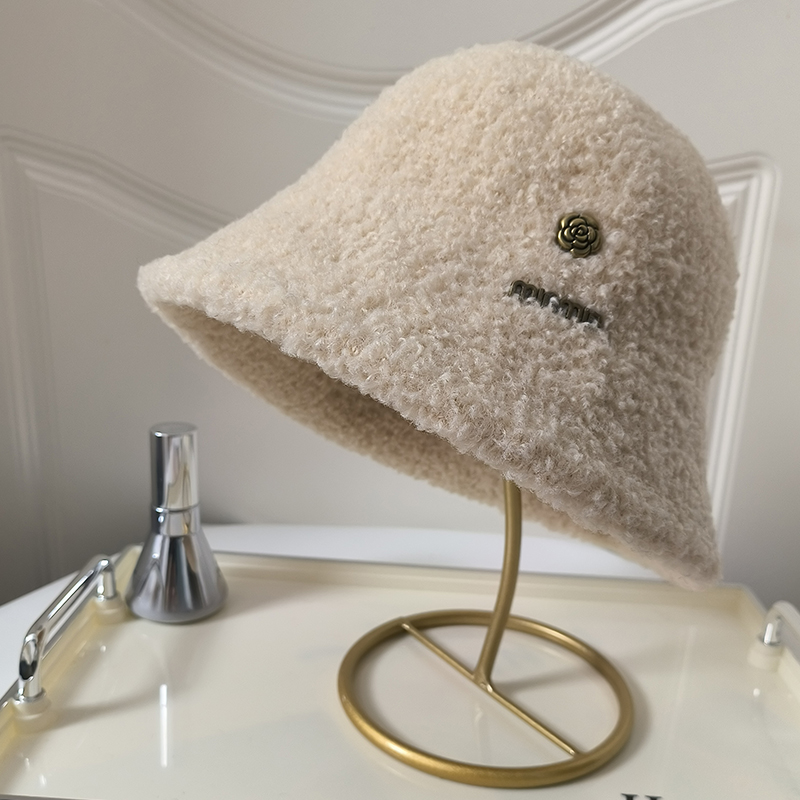 盆帽女冬季加厚毛绒渔夫帽