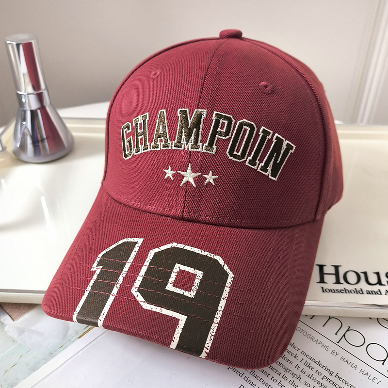 硬顶小头围棒球帽红色帽子