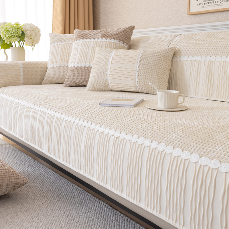 轻奢风雪尼尔四季通用沙发垫