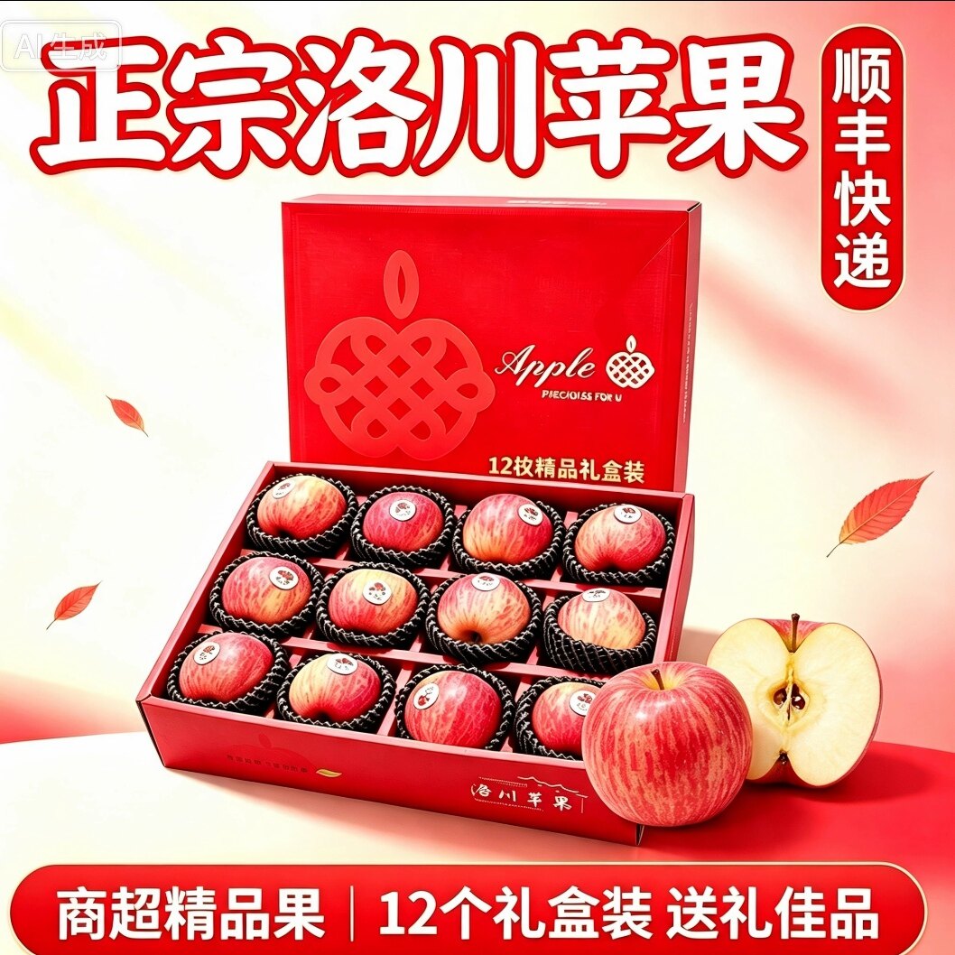 陕西红富士苹果精品高端礼盒装