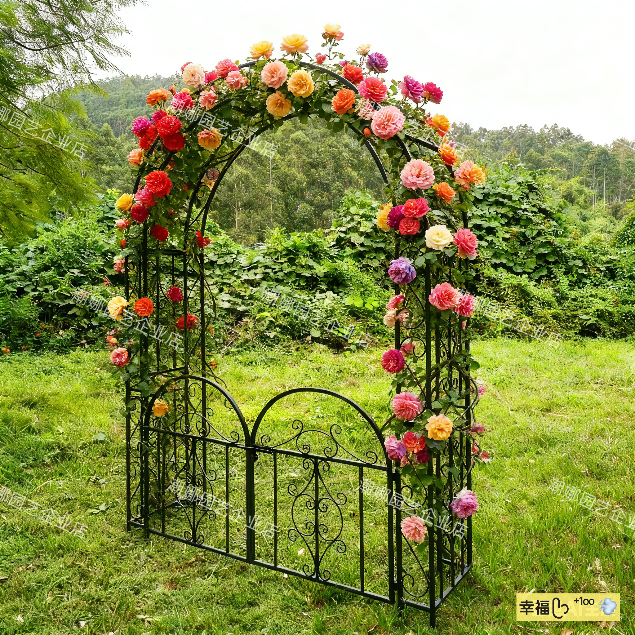 花园铁艺拱门欧式庭院门