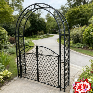 别墅欧式铁艺花架拱门户外庭院装饰门花园门廊支架爬藤花架
